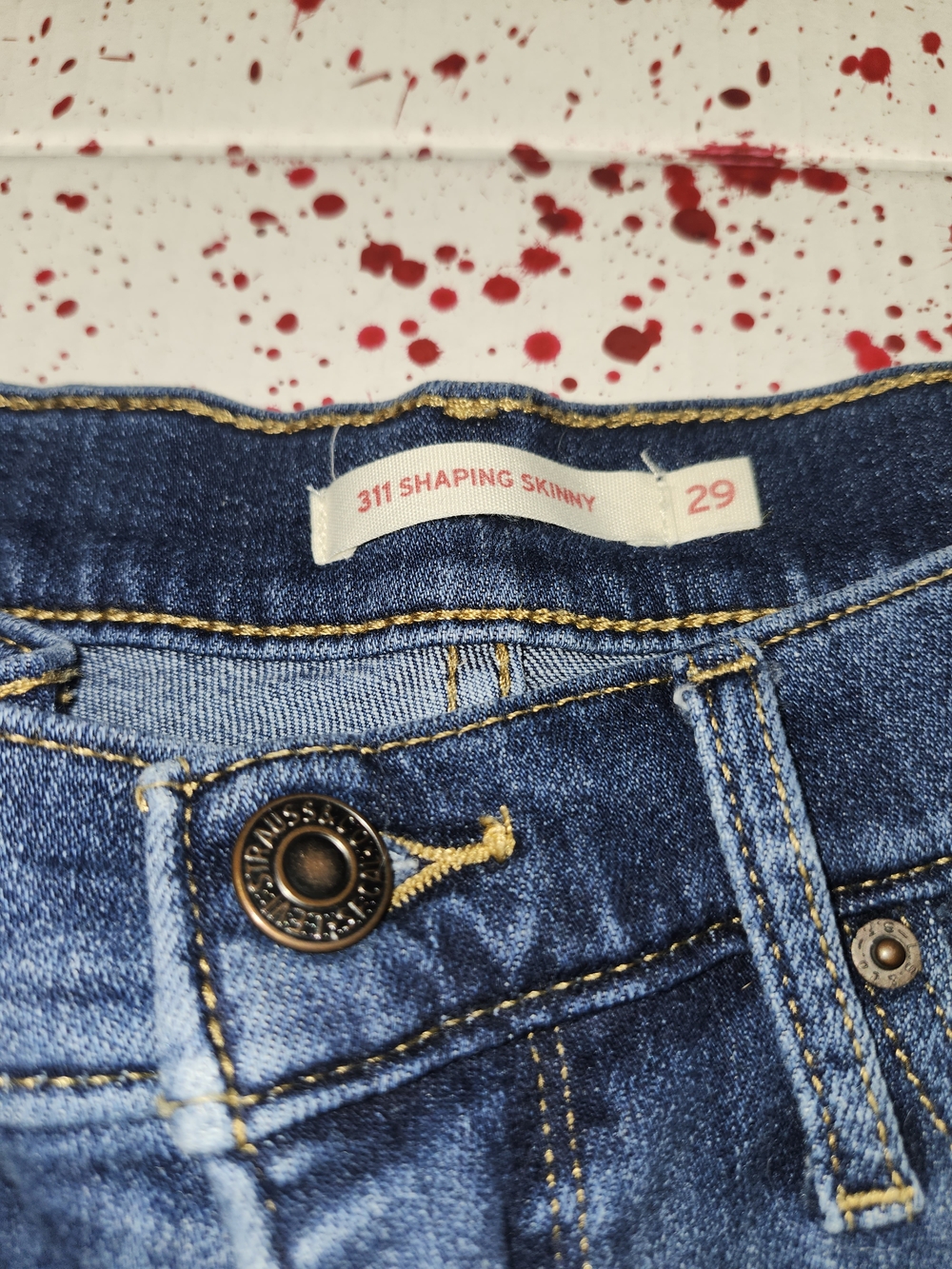 Levi's 311 Shaping Skinny Jeans in Dark Blue Denim